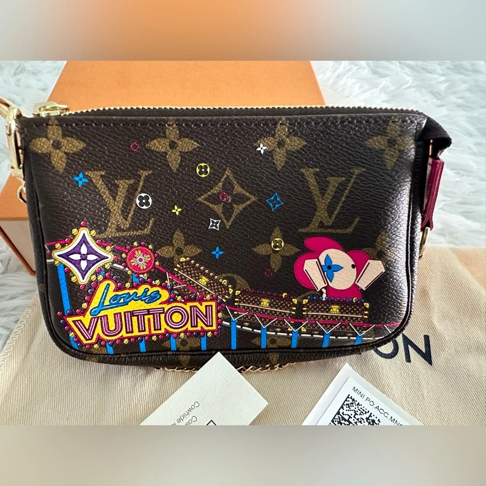 Louis Vuitton Monogram Illustre LE Vivienne‎ Roller Coaster Mini Pochette Bag